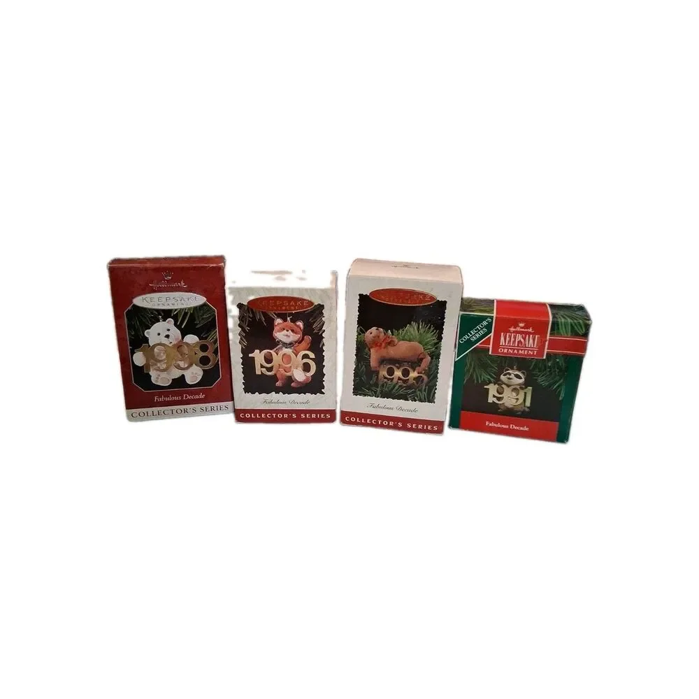 Lot.of 4.hallmark Collector.series Fabulous Decades 1998,1996,1995,1991